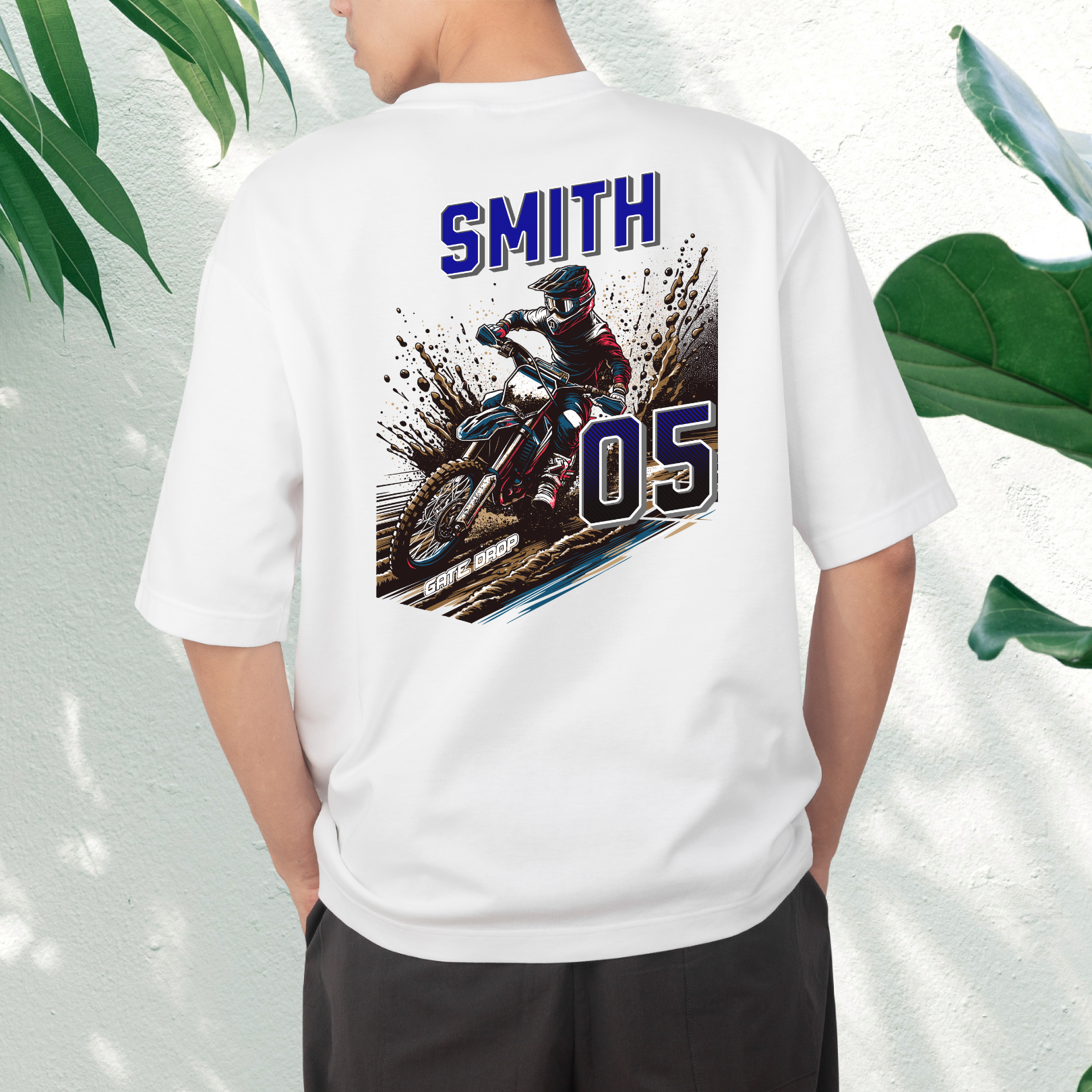 Youth Personalized Front and Back Summer Motocross Shirt
