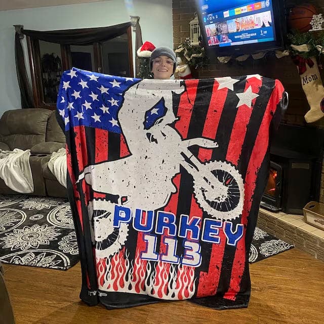 Customized Motocross Blanket