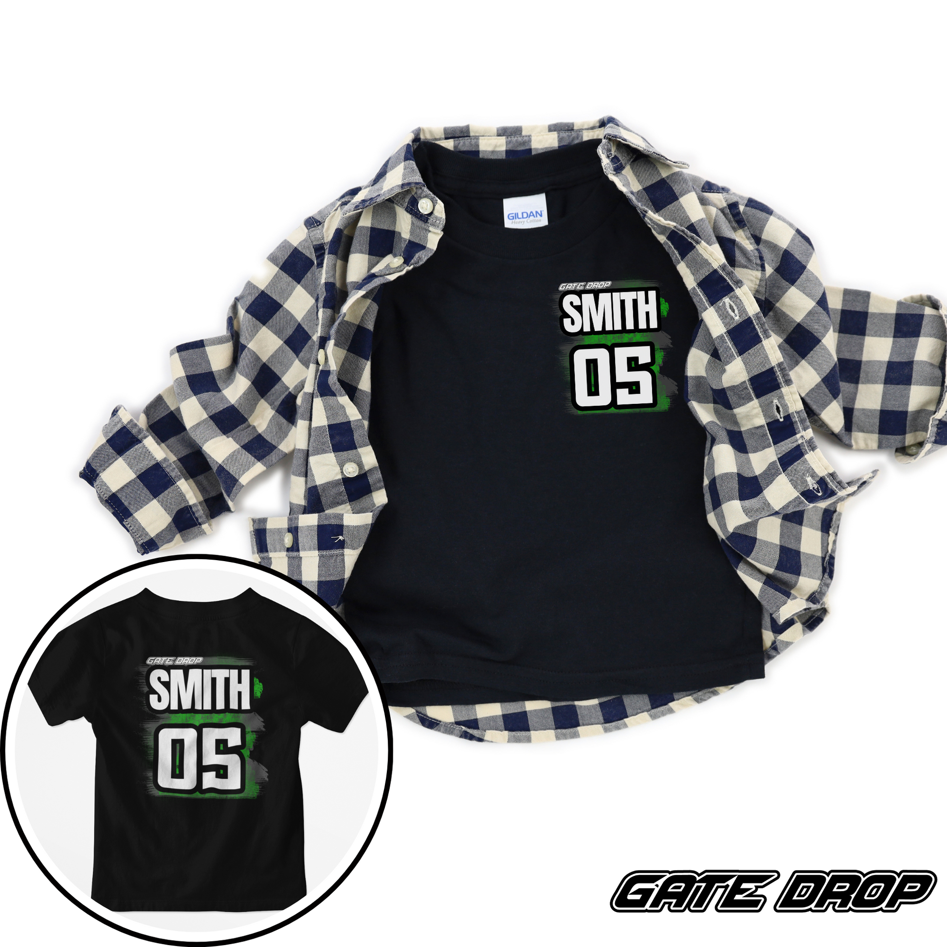 Gate Drop Custom Motocross Kid Personalized Racing Youth T Shirt