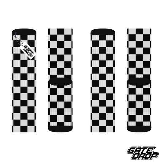Gate Drop Motocross Adult Checkered Socks