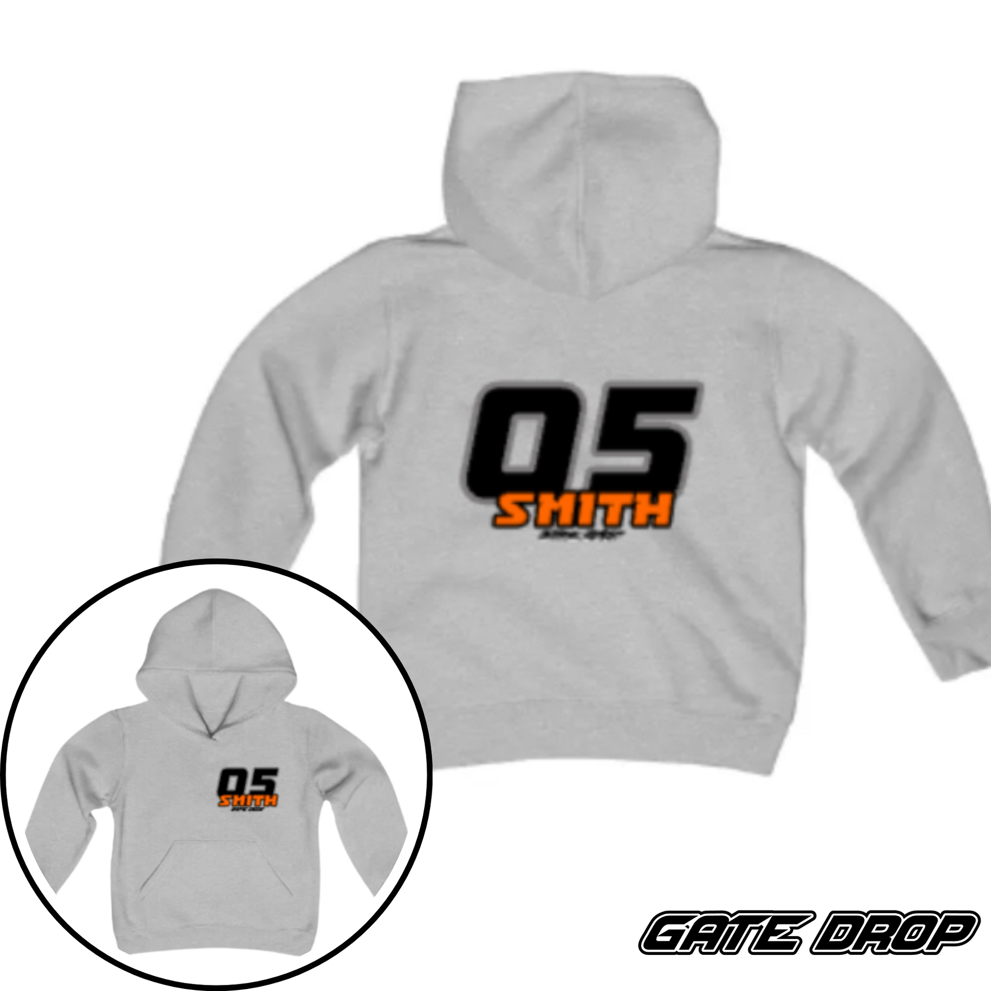 Gate Drop Personalized Race Name and Number Moto Kid Youth Hoodie