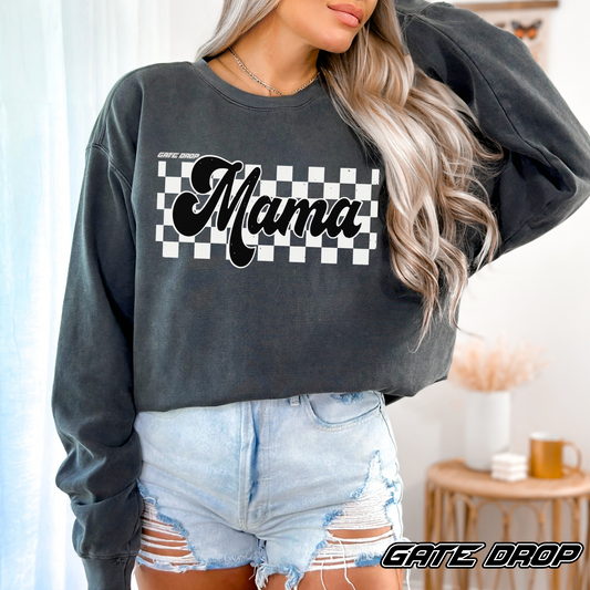 Gate Drop Race Checkered Mama Comfort Colors® Sweatshirt