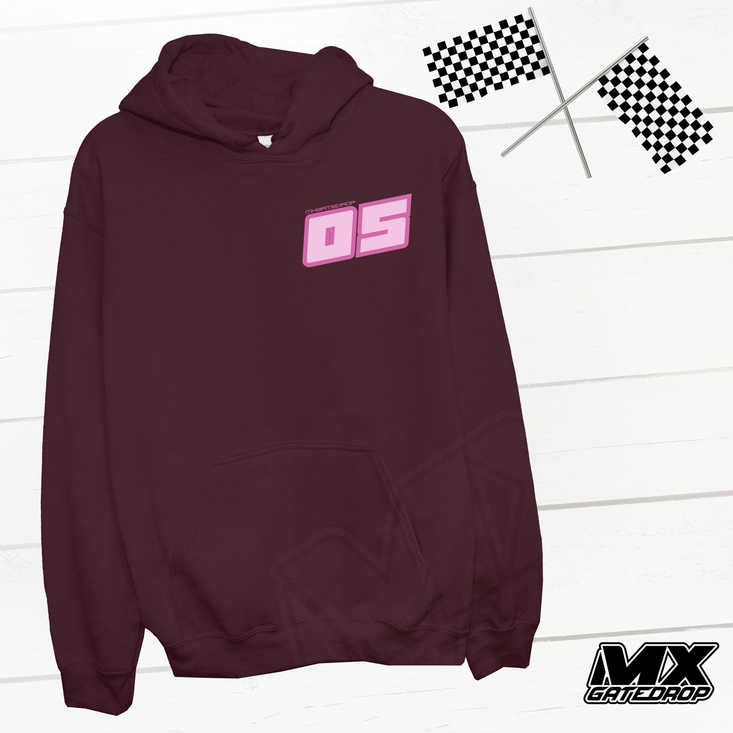 Motocross Custom Name and Number Hoodie