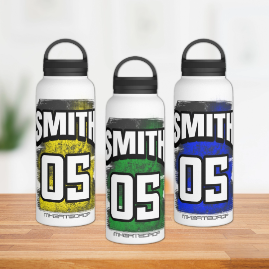 Motocross Personalized Stainless Steel Water Bottle