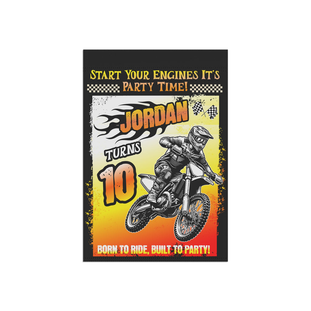 Personalized Motocross Birthday Flag or Banner