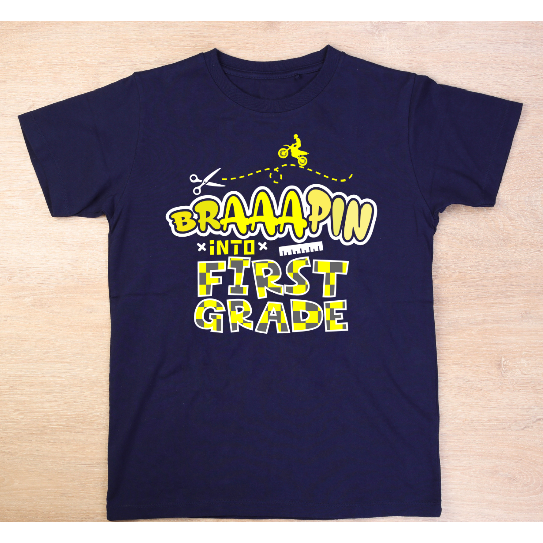 Brappin into My First Grade Motocross Toddler Shirt