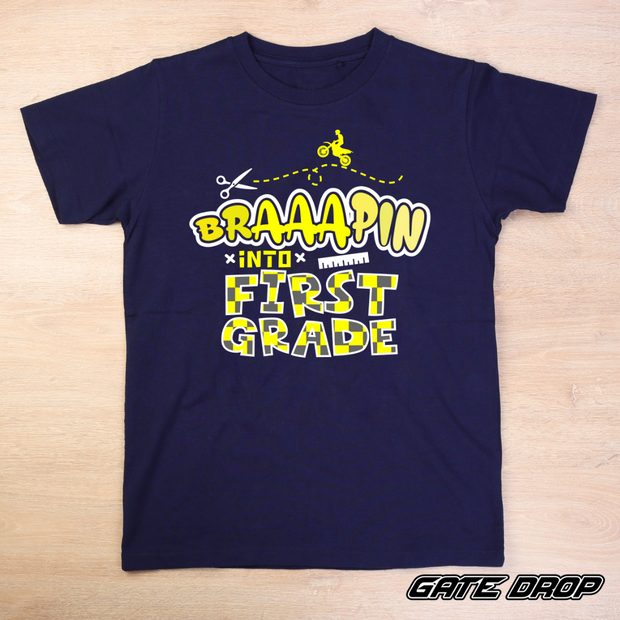 Brappin into My First Grade Motocross Toddler Shirt