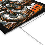 Personalized Motocross Plastic Yard Sign
