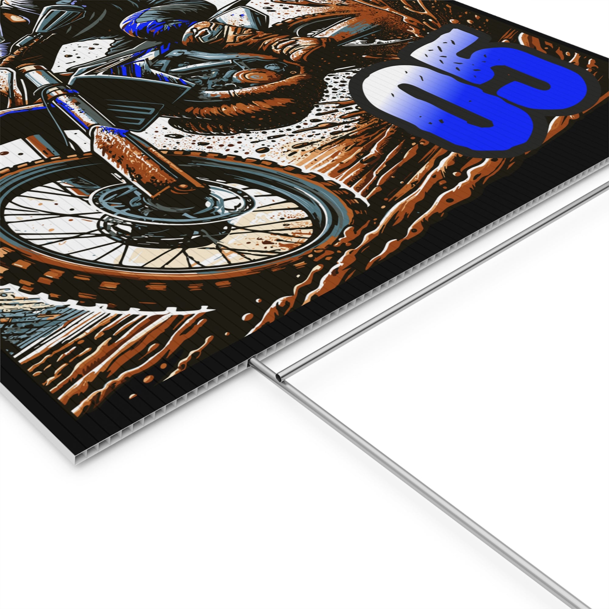 Personalized Motocross Plastic Yard Sign
