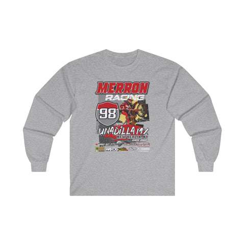 Long Sleeves Fundraiser-Merron98. Gate Drop Personalized MX Name and Number Race Tee Shirt.