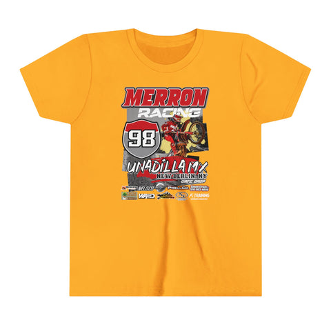 Youth Merron98 Gate Drop Personalized MX Name and Number Race Tee Shirt.