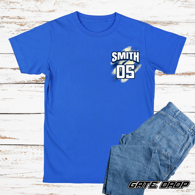 Flame Moto Kid Front and Back MX Race Shirt.