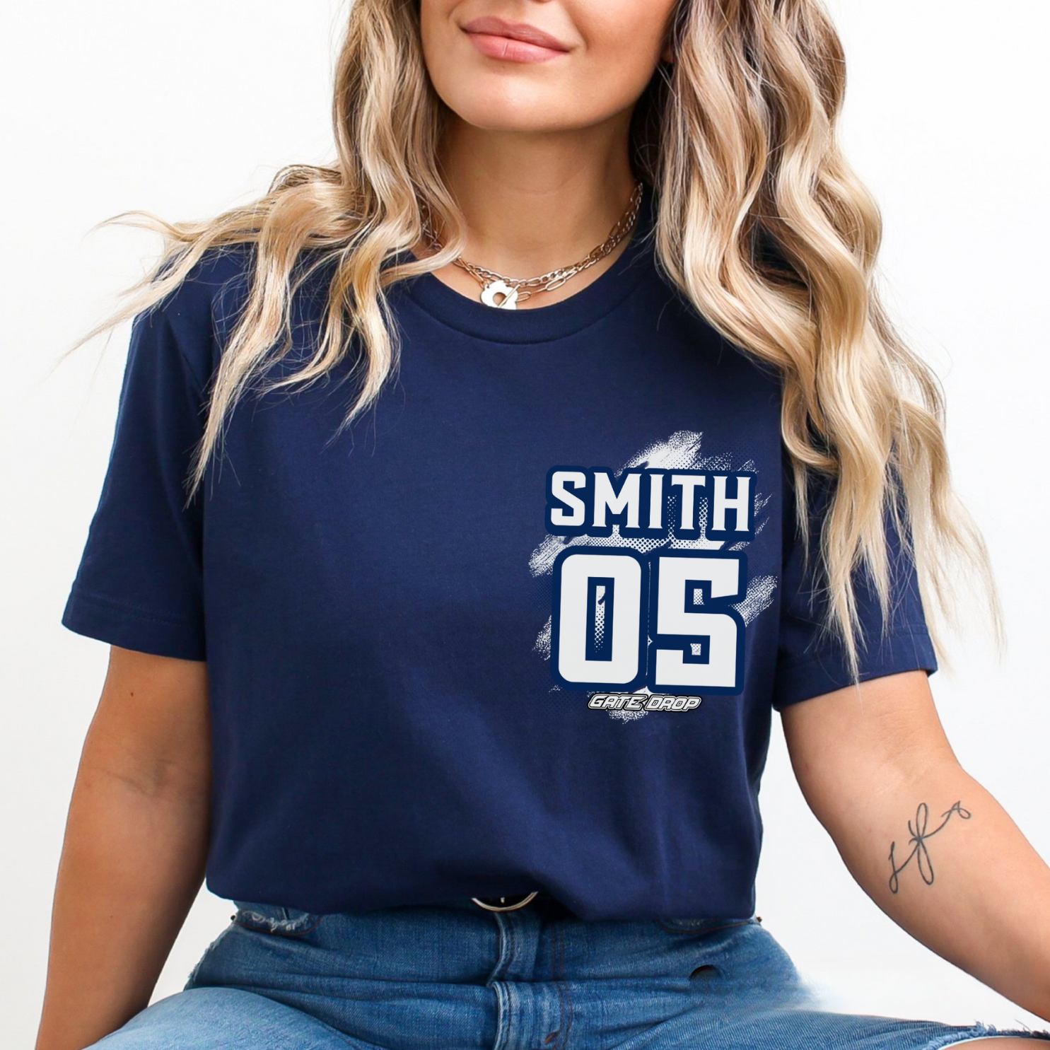 Gate Drop Name and Number Adult Motocross Shirt