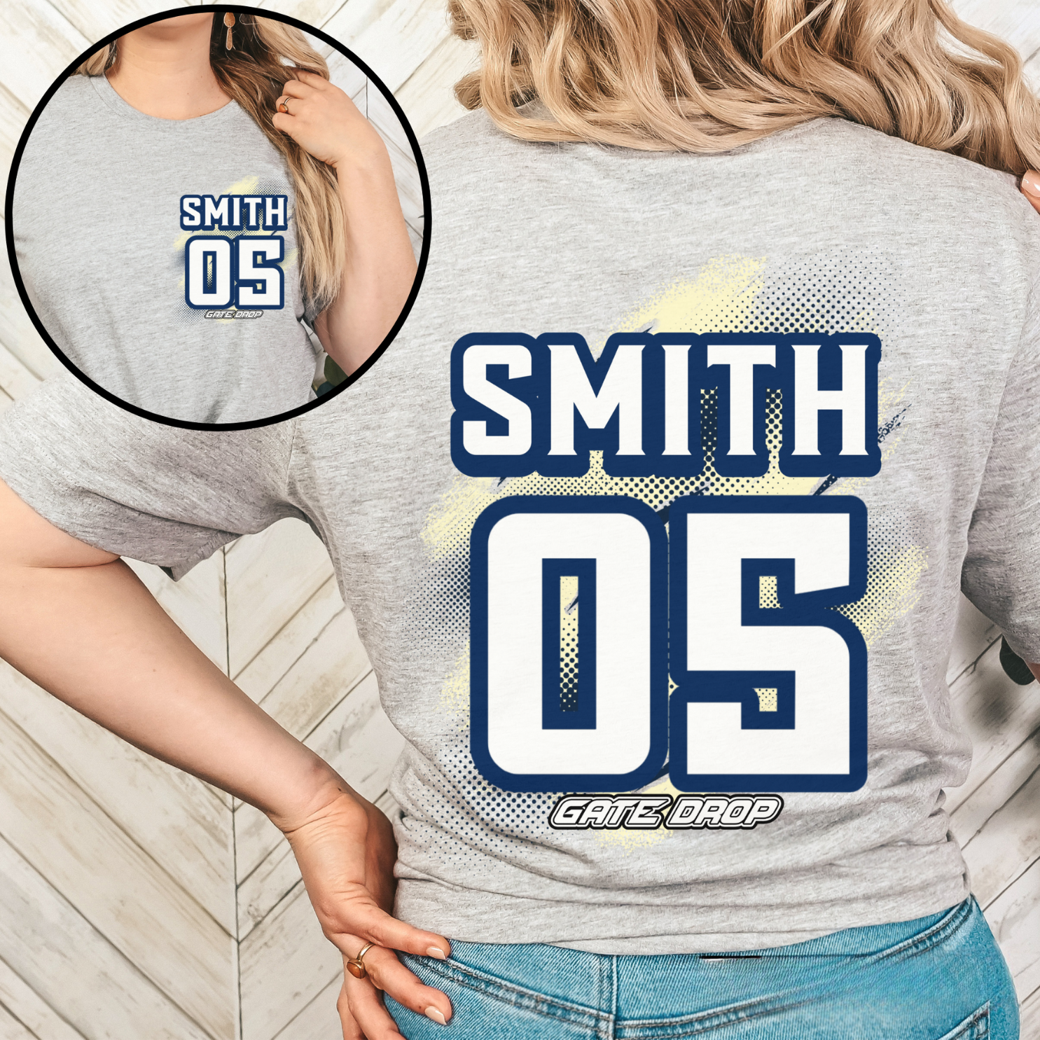 Gate Drop Name and Number Adult Motocross Shirt