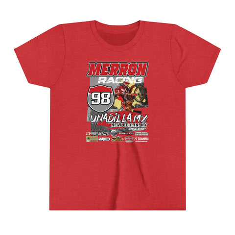 Youth Merron98 Gate Drop Personalized MX Name and Number Race Tee Shirt.