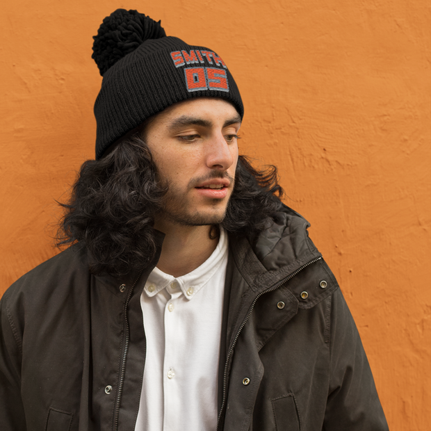 Custom Embroidered Pom Pom Motocross Beanie