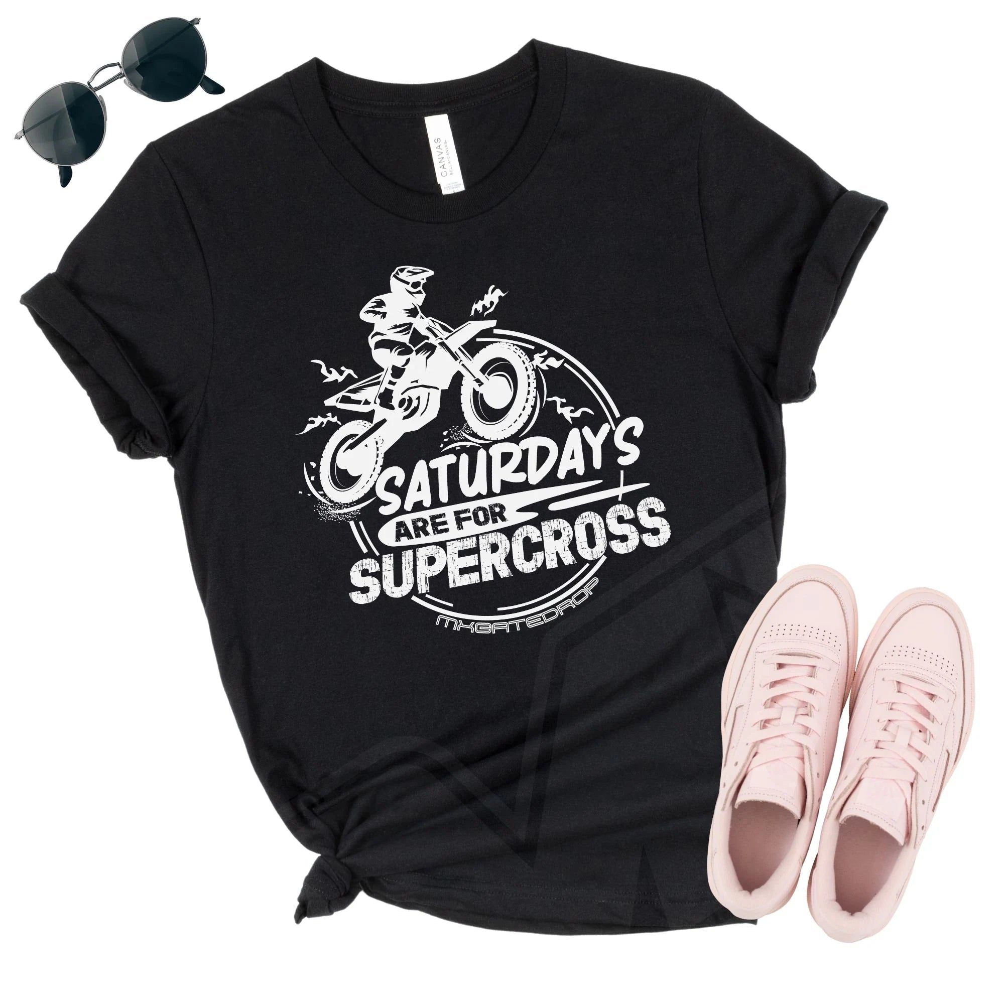 Saturdays Are For Supercross Adult Tshirt