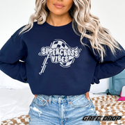 Retro Checkered Flag Supercross Vibes Sweater