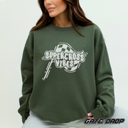 Retro Checkered Flag Supercross Vibes Sweater