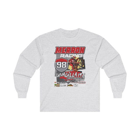 Long Sleeves Fundraiser-Merron98. Gate Drop Personalized MX Name and Number Race Tee Shirt.
