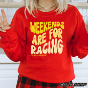 Weekends Are For Racing Motocross Adult Sweatshirt