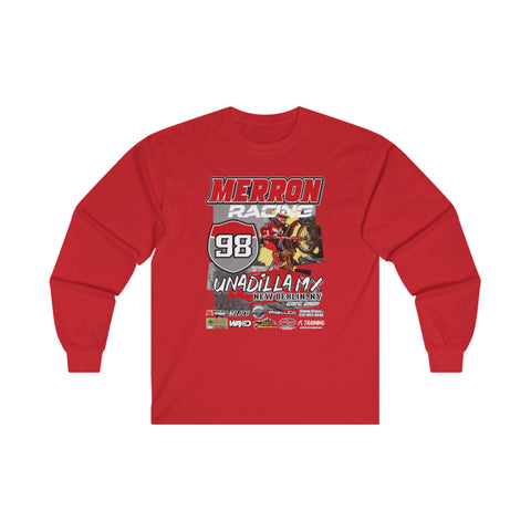 Long Sleeves Fundraiser-Merron98. Gate Drop Personalized MX Name and Number Race Tee Shirt.