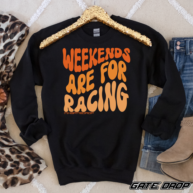 Weekends Are For Racing Motocross Adult Sweatshirt