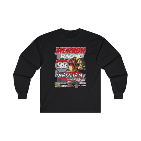Long Sleeves Fundraiser-Merron98. Gate Drop Personalized MX Name and Number Race Tee Shirt.