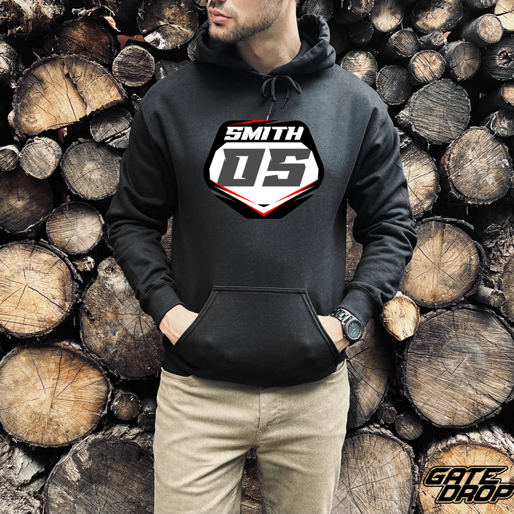 Motocross Adult hoodie Personalized Front Plate
