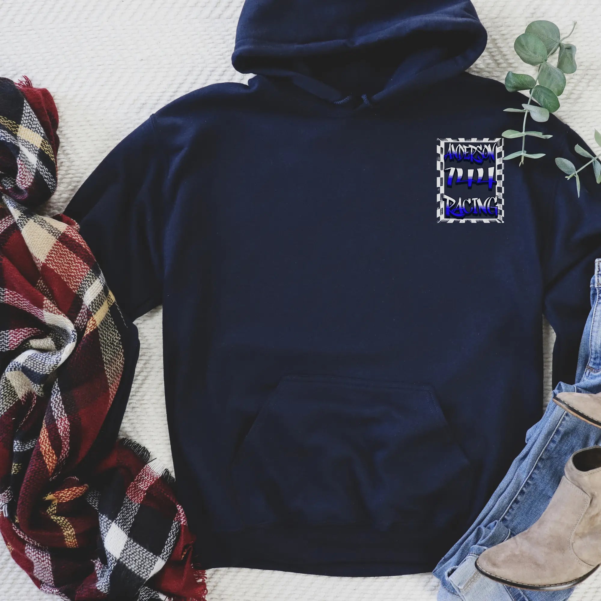 Checkered Racing Motocross Hoodie