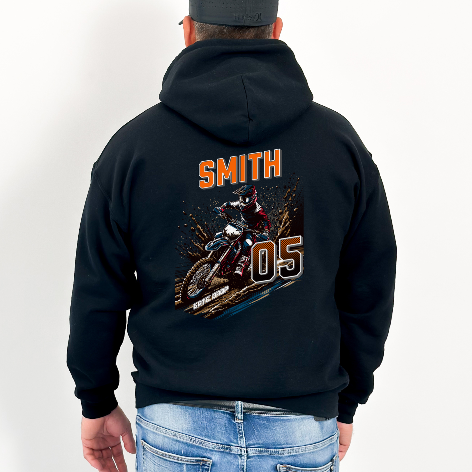Personalized Front and Back Summer Motocross Hoodie