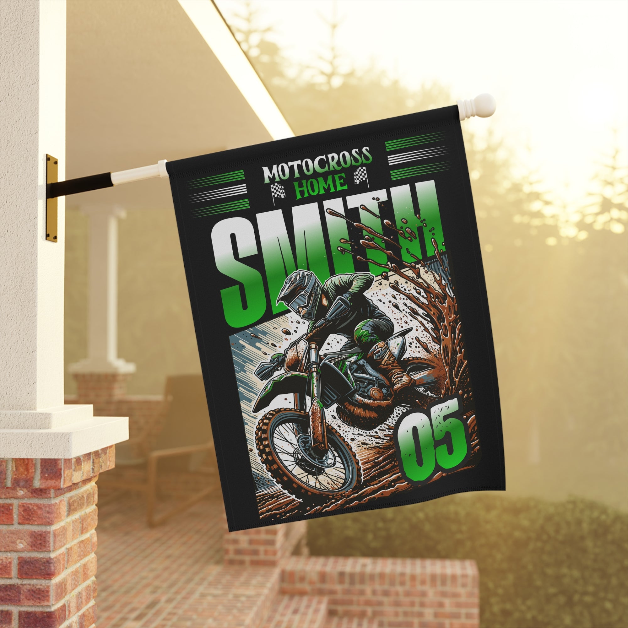 Personalized Motocross Garden and house Banner