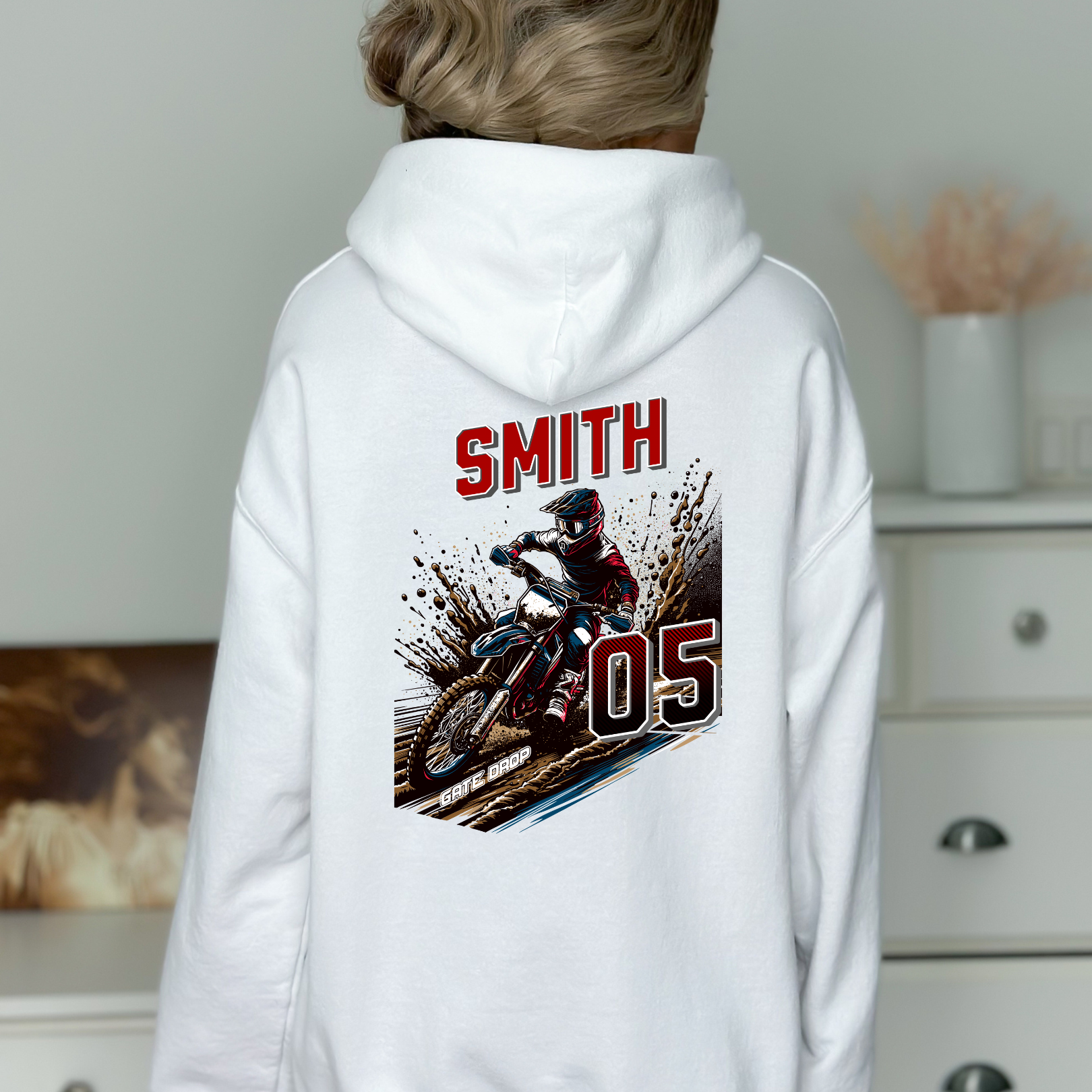 Personalized Front and Back Summer Motocross Hoodie