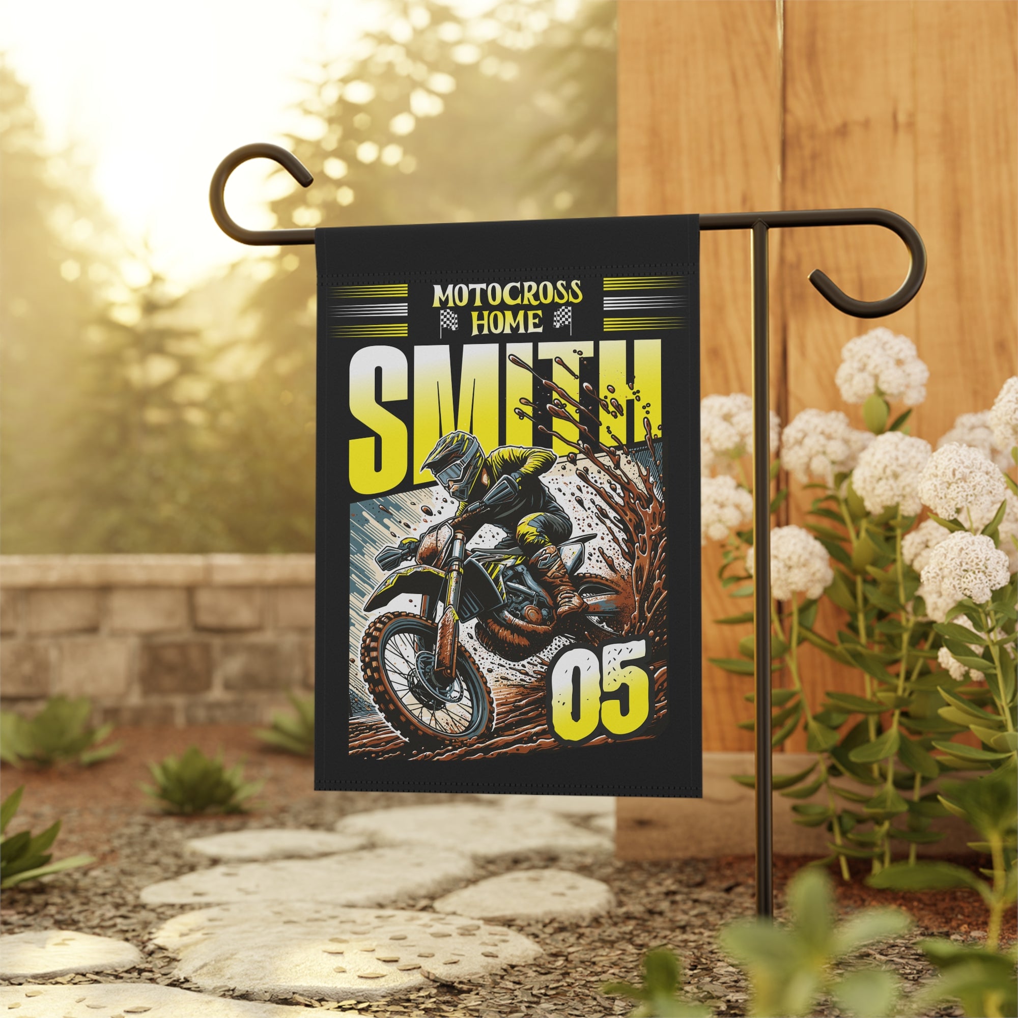 Personalized Motocross Garden and house Banner