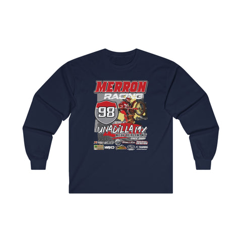 Long Sleeves Fundraiser-Merron98. Gate Drop Personalized MX Name and Number Race Tee Shirt.