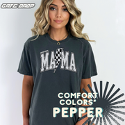Bolt MAMA Checkered shirt, Retro Mama Comfort Colors® Shirt Vintage Race Mom Moto Mom Mother's Day Birthday gift Motocross Supercross racing
