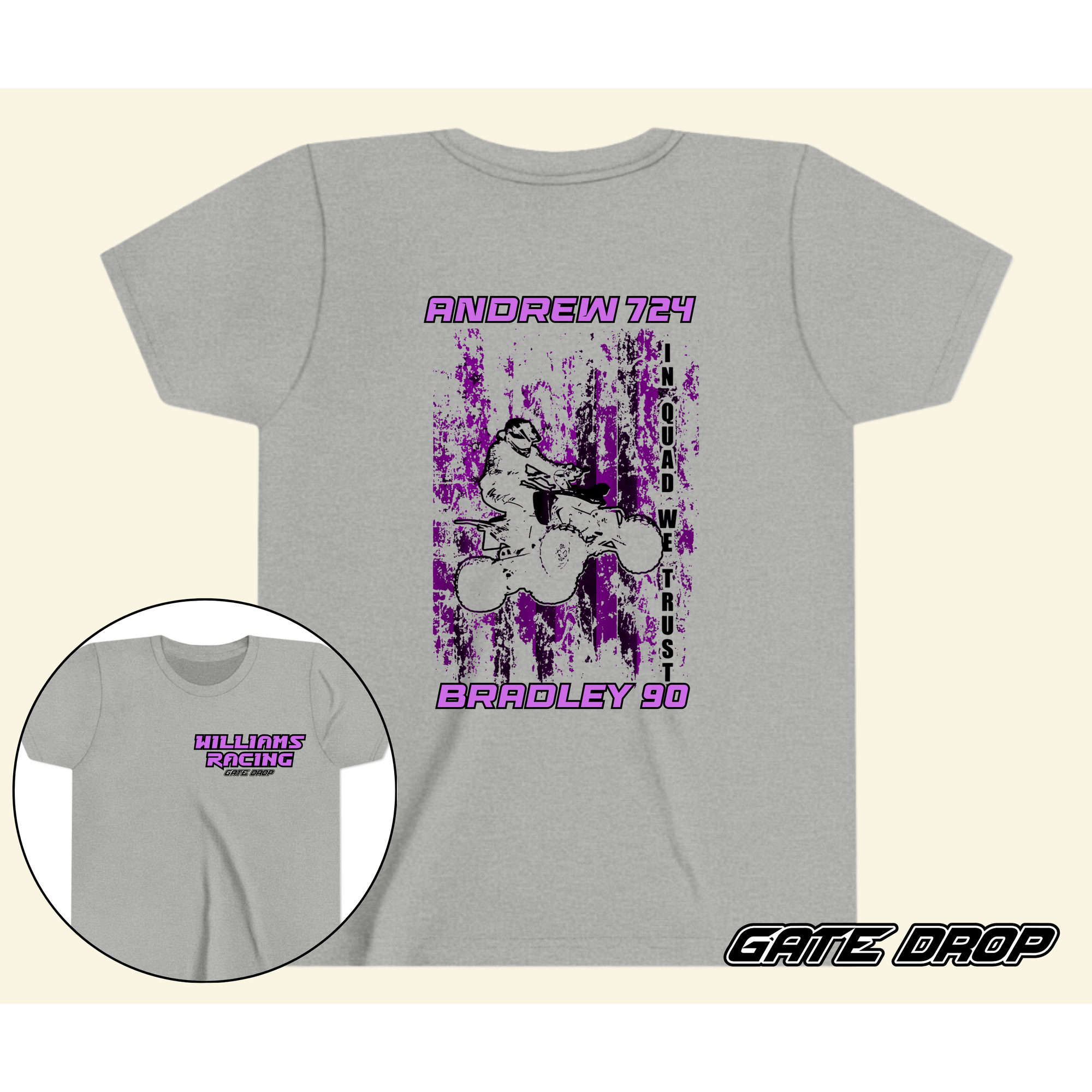 Custom Front and Back Quad ATV T-shirt