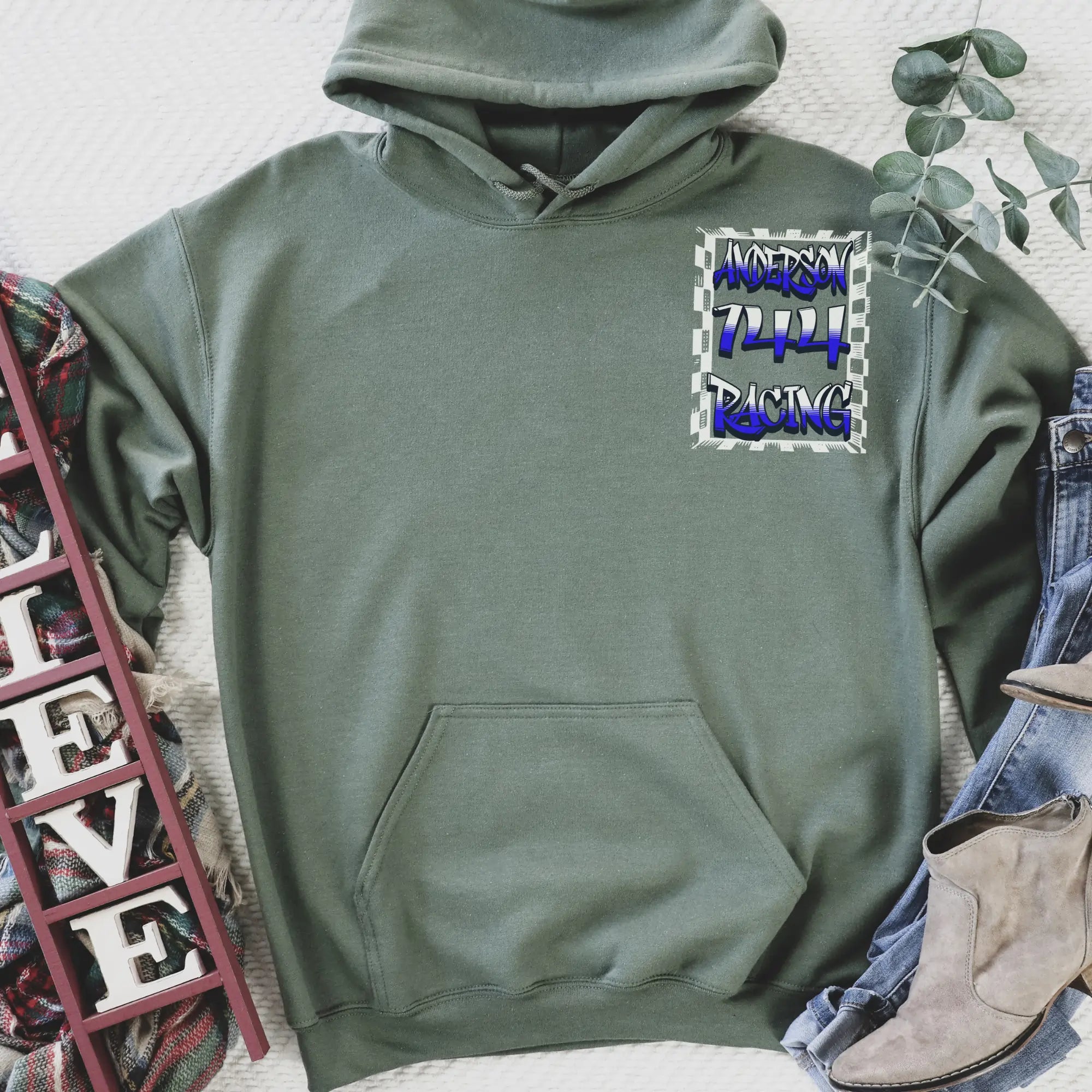 Checkered Racing Motocross Hoodie