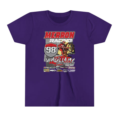 Youth Merron98 Gate Drop Personalized MX Name and Number Race Tee Shirt.