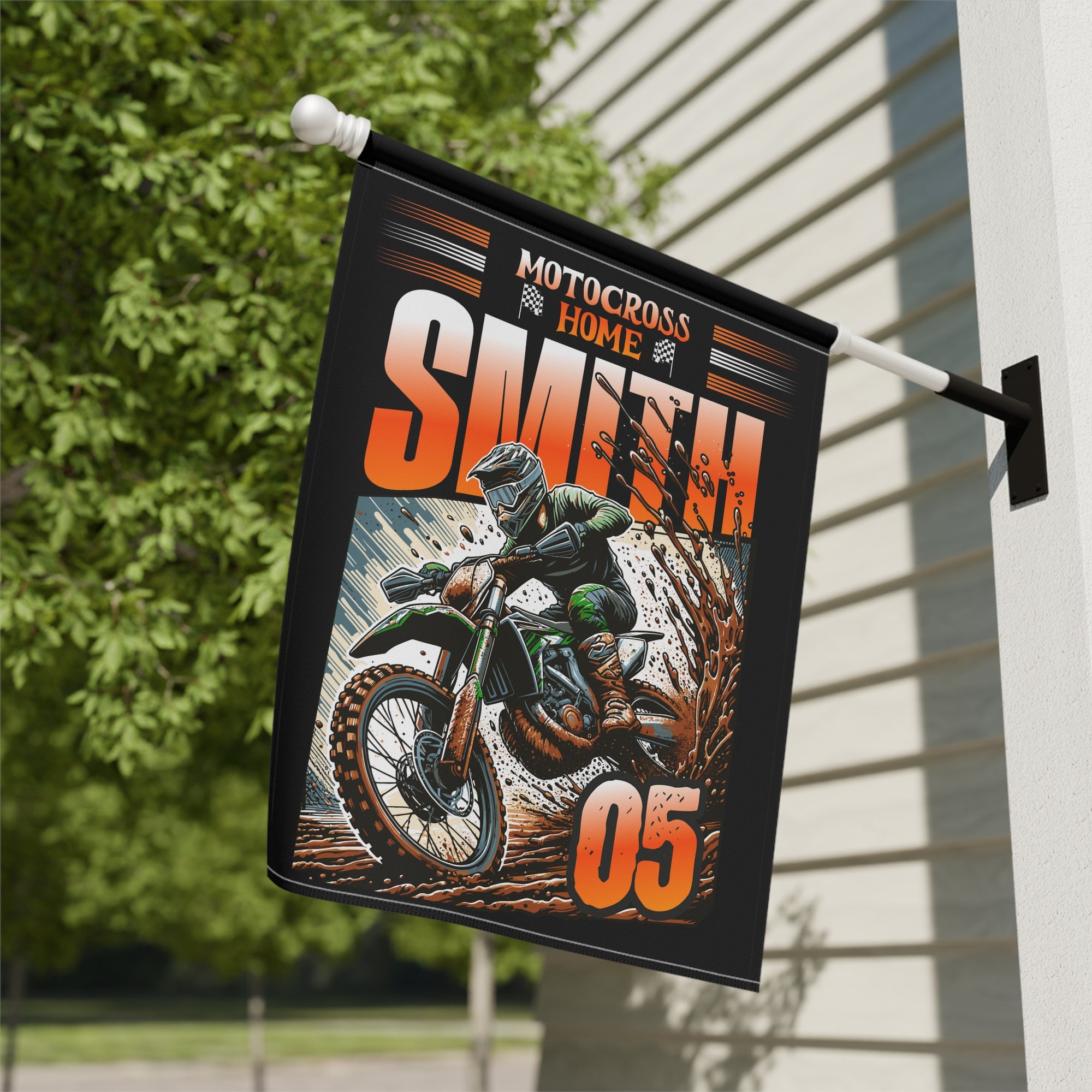 Personalized Motocross Garden and house Banner