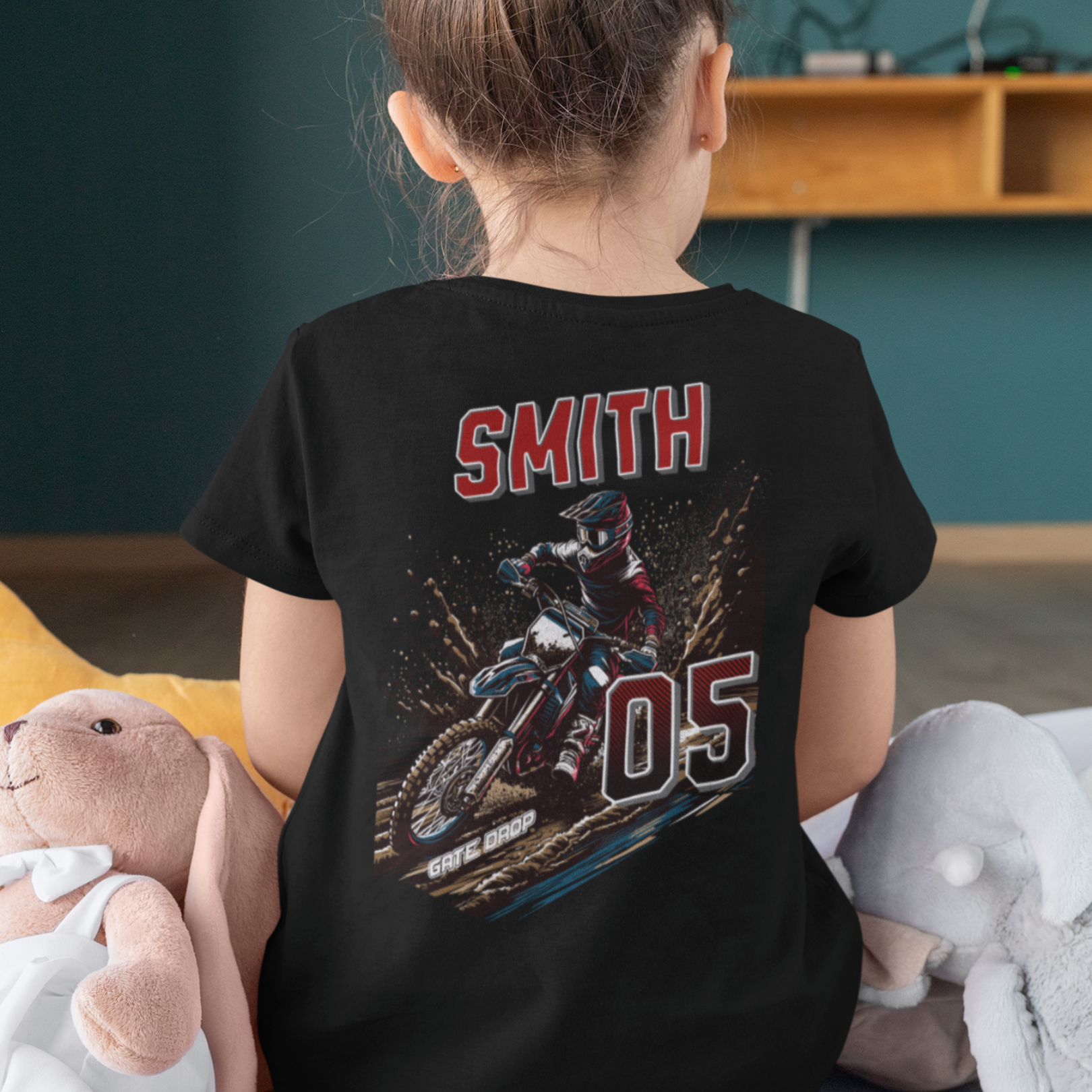 Youth Personalized Front and Back Summer Motocross Shirt