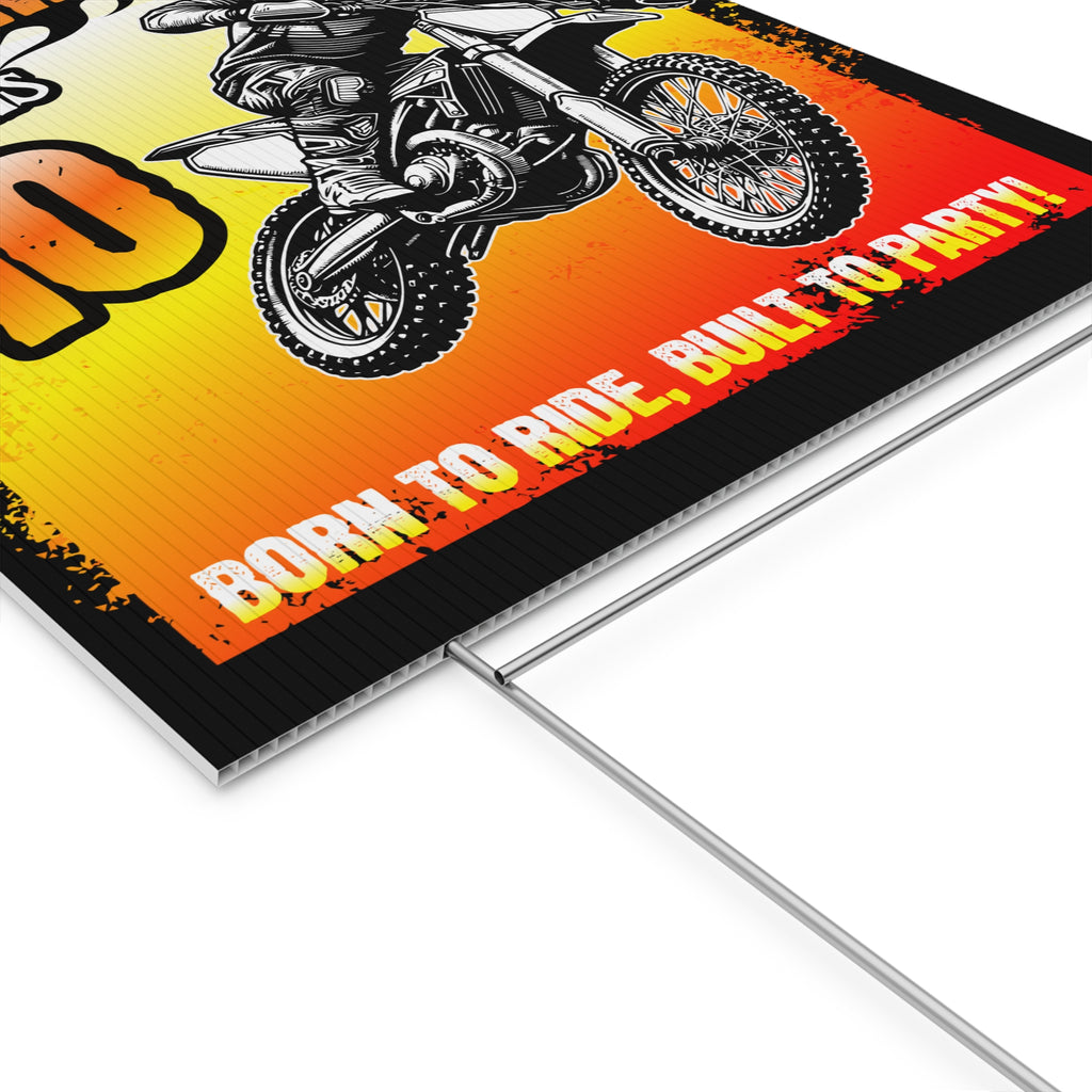 Motocross Personalized Birthday Yard Sign