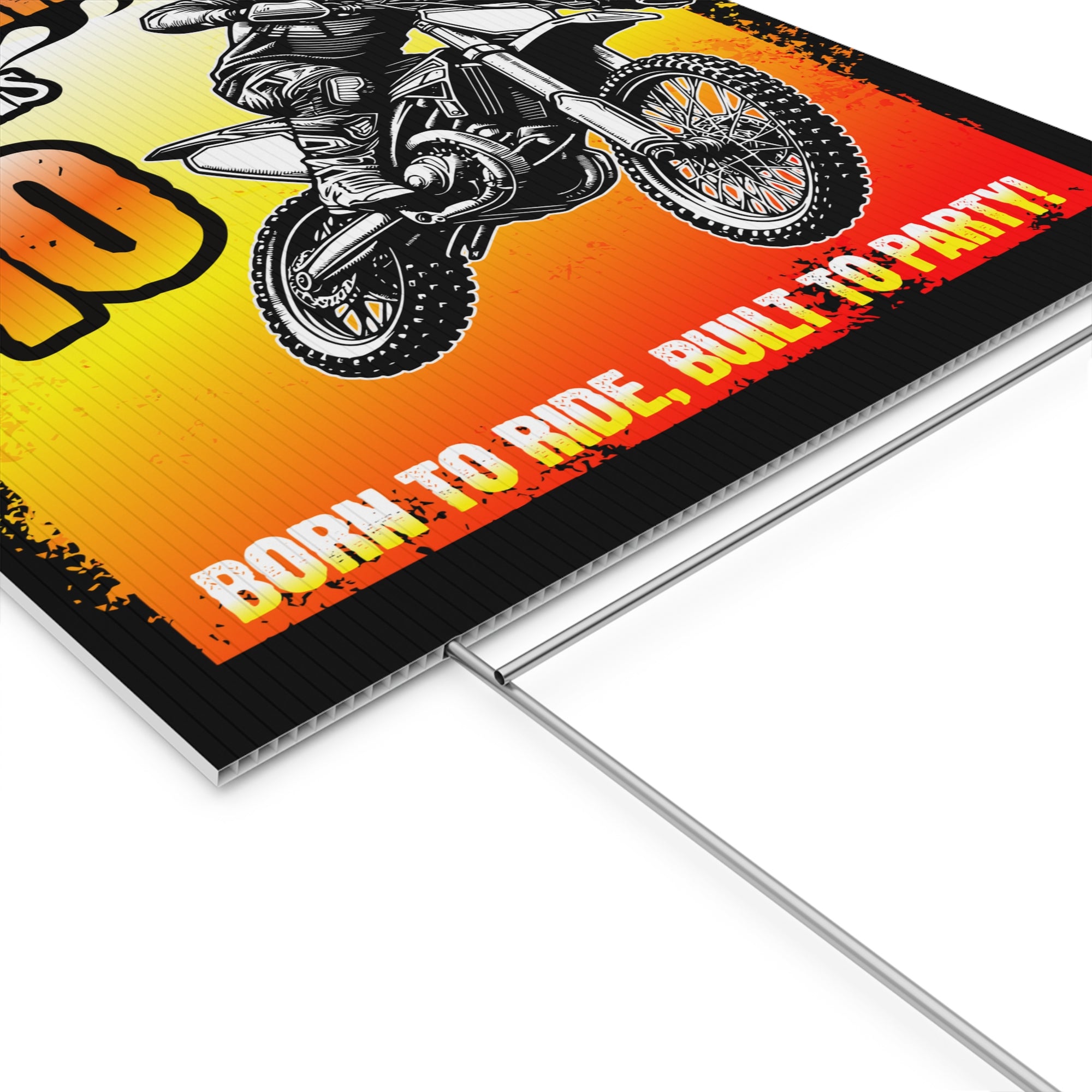 Motocross Personalized Birthday Yard Sign