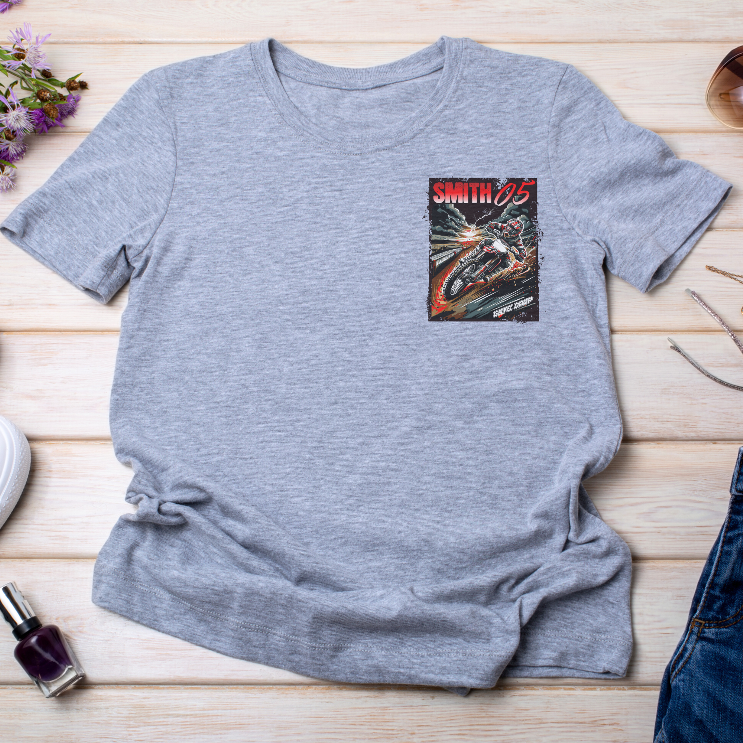 Personalized Summer Motocross Shirt for Youth Riders