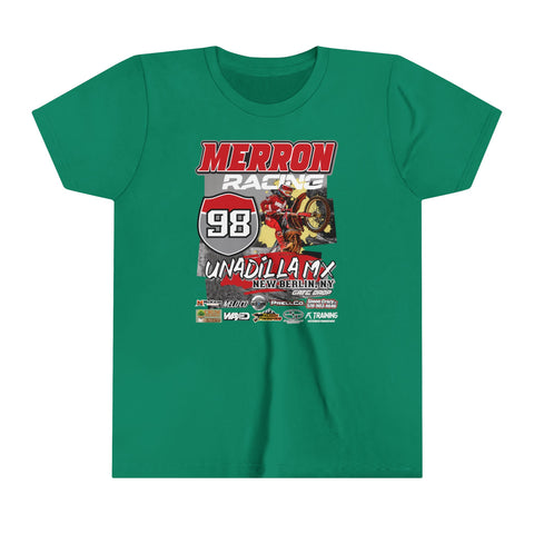 Youth Merron98 Gate Drop Personalized MX Name and Number Race Tee Shirt.