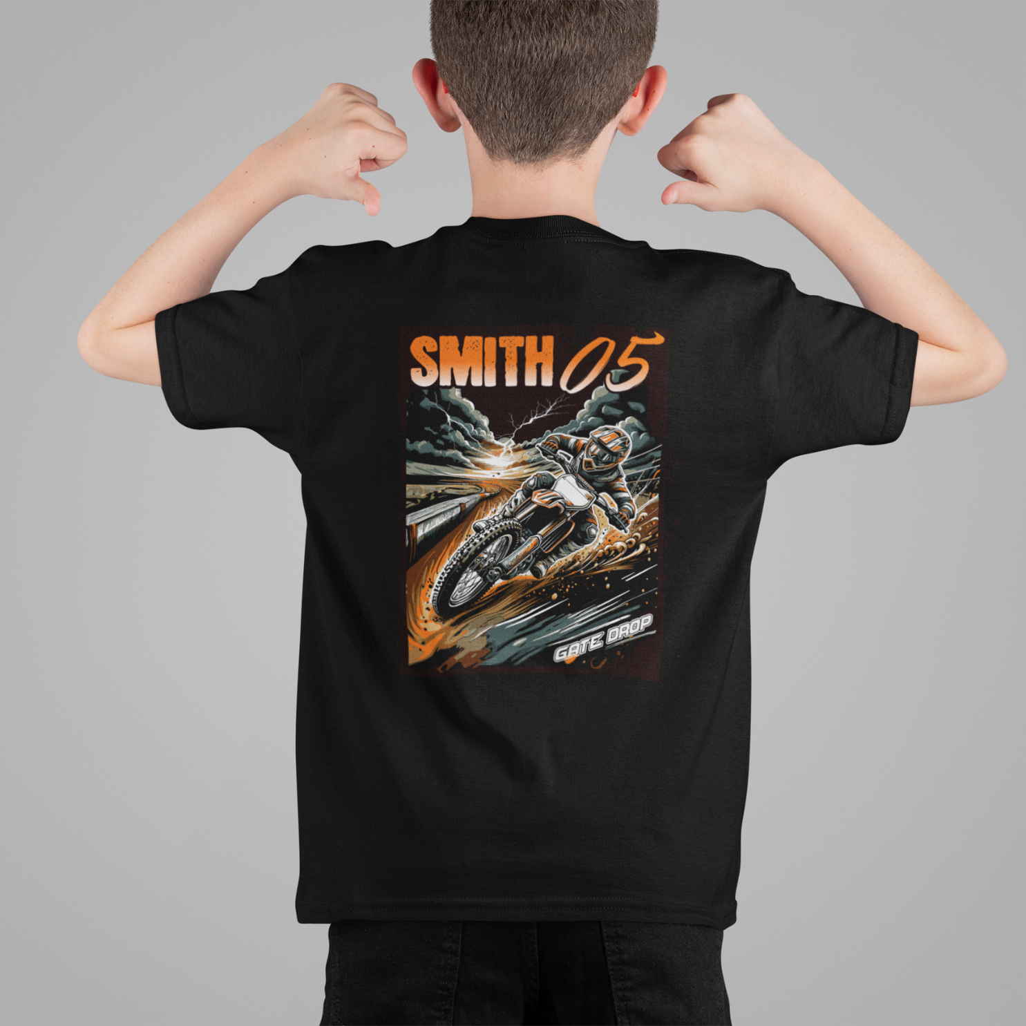 Personalized Summer Motocross Shirt for Youth Riders