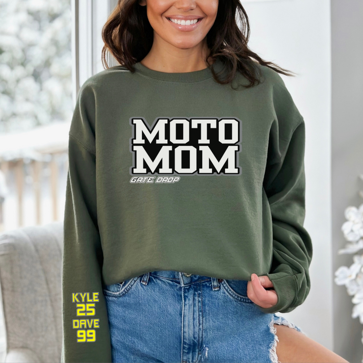 Moto Mom Custom sweater w/Sleeve 💛