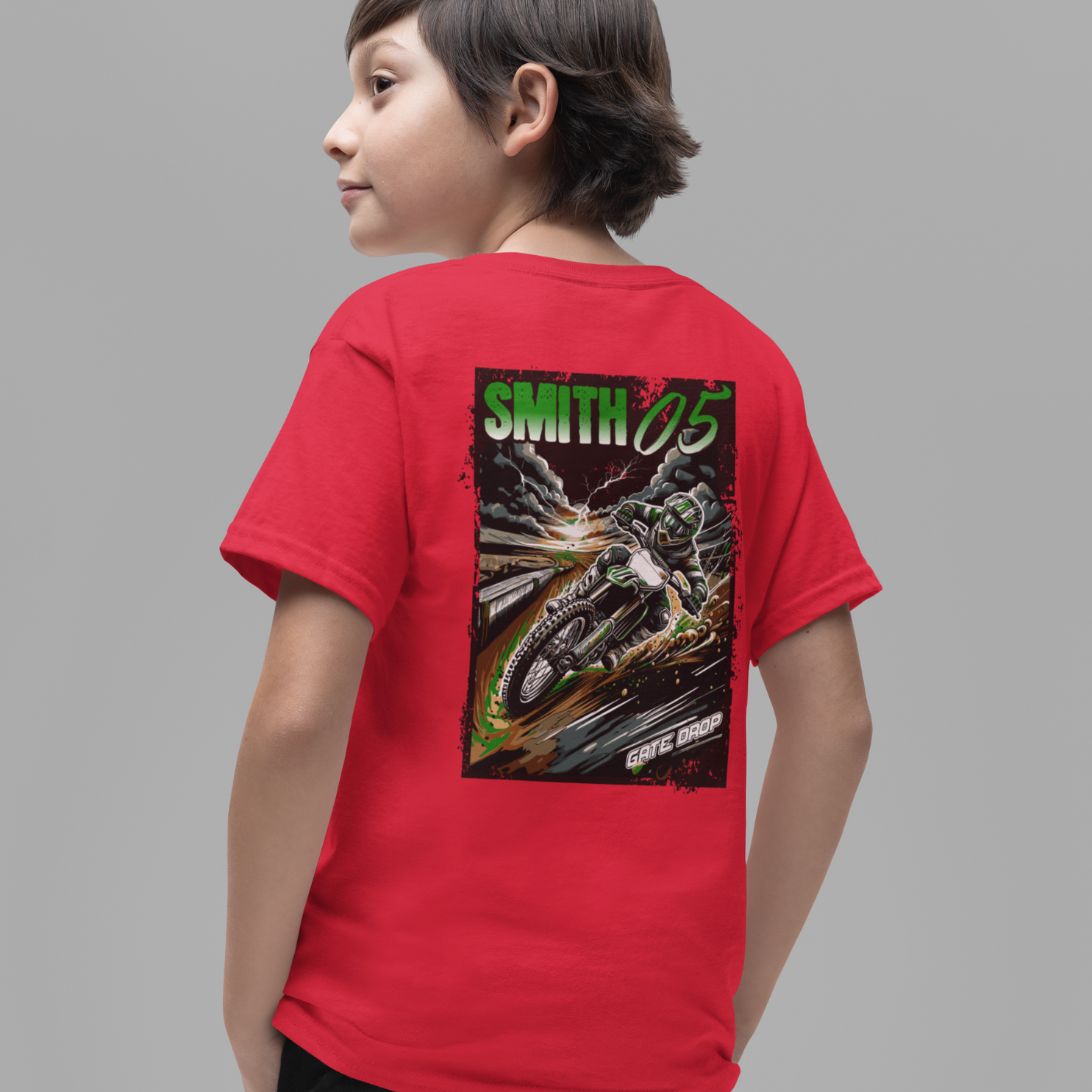 Personalized Summer Motocross Shirt for Youth Riders