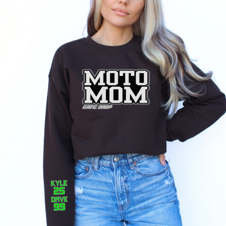 Moto Mom Custom sweater w/Sleeve 💛