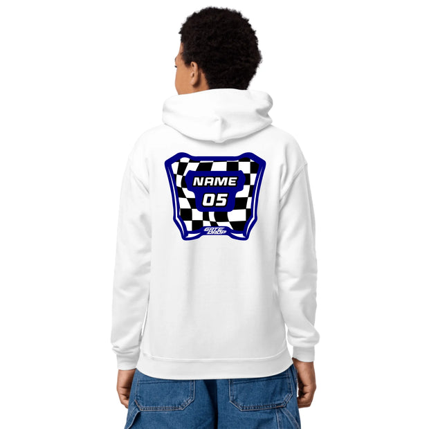 Gate Drop Custom Motocross Checkered Plate Youth Hoodie